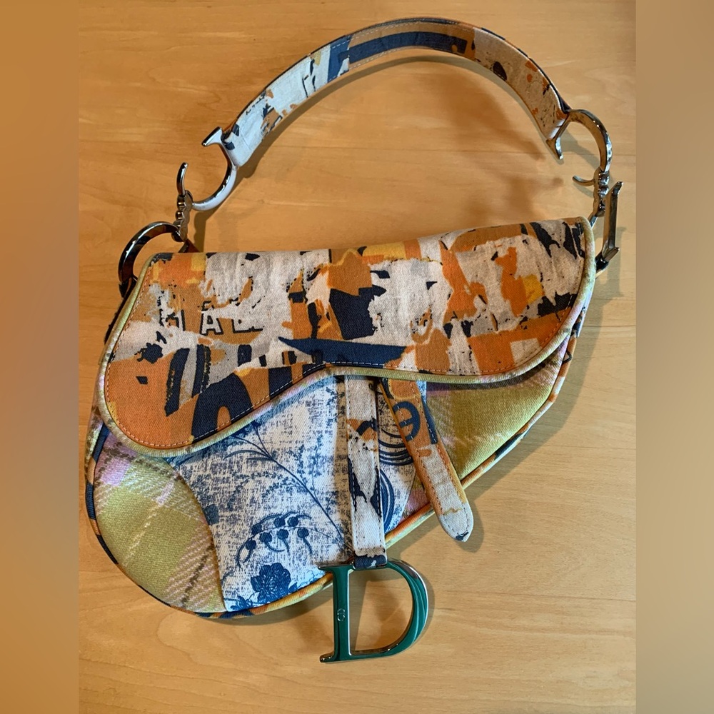 Christian Dior Logo Patchwork Tissu